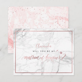 PixDezines フェイク ローズゴールド あなた 私の名誉の女主人 招待状