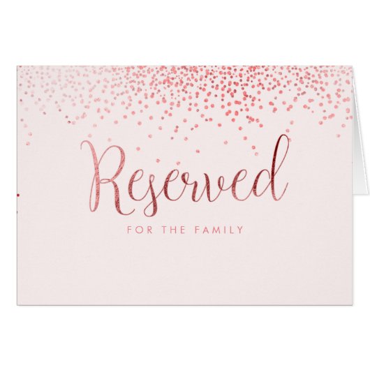 PixDezines フェイク ローズゴールド コンフェッティ / 予約テーブル (正面横)