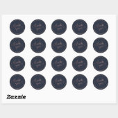 PixDezines フェイク ローズゴールド サンクス | DIY カラー ラウンドシール (シート)