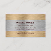 PixDezines フェイク brushe金属/diyフォント+カラー 名刺 (裏面)