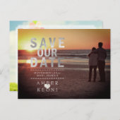 PixDezines フェイク Silver日付を保存 案内ポストカード (正面/裏面)