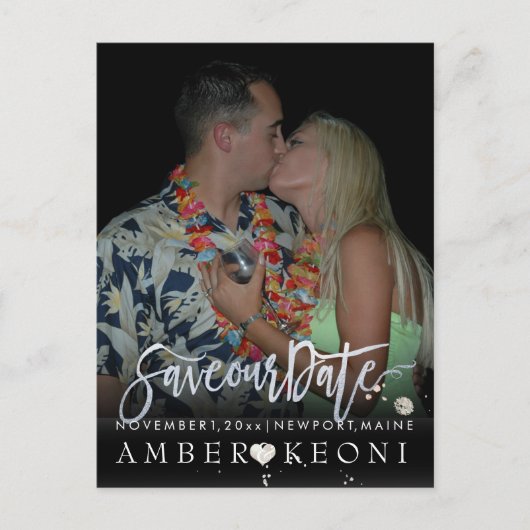 PixDezines フェイク silver/救date/DIYカラー 案内ポストカード (正面)