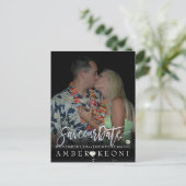 PixDezines フェイク silver/救date/DIYカラー 案内ポストカード (スタンド正面)