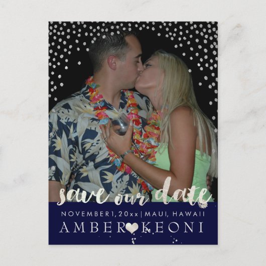 PixDezines フェイク silver/紙吹雪/日救付/DIYcolor 案内ポストカード (正面)