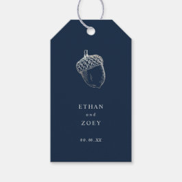 PixDezines フェイク Silver Acorn/DIY背景色 ギフトタグ