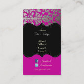 PixDezines フェイク silver flora damask/diy color 名刺 (裏面)