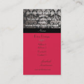 PixDezines フェイク silver flora damask/diy color 名刺 (裏面)