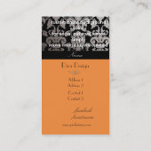 PixDezines フェイク silver flora damask/diy color 名刺 (裏面)