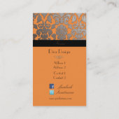 PixDezines フェイク silver flora damask/diy color 名刺 (裏面)