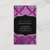 PixDezines フェイク Silver Josephine Damask/DIYカラー 名刺 (裏面)