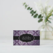 PixDezines フェイク Silver Josephine Damask/DIYカラー 名刺 (スタンド正面)