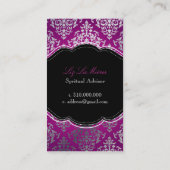 PixDezines フェイク Silver Josephine Damask/DIYカラー 名刺 (裏面)