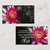 PixDezines フューシャ ロータス + パール スワール 名刺 (正面/裏面)