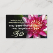 PixDezines フューシャ ロータス + パール スワール 名刺 (裏面)