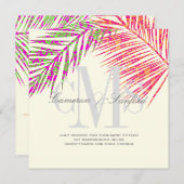 PixDezines フラパーム/DIY 背景色+フォント 招待状 (正面/裏面)