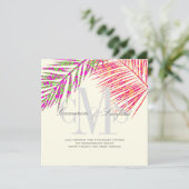 PixDezines フラパーム/DIY 背景色+フォント 招待状 (スタンド正面)
