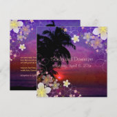 PixDezines フラ ドリーム/プルメリア/ビーチ/トロピカル 招待状 (正面/裏面)