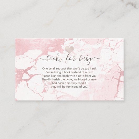 PixDezines ブックリクエスト, ブラッシュ マーブル+ハーツ エンクロー プレイスカード (正面)