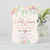 PixDezines ブライダルシャワースプリングフラワーデザイン 招待状 (スタンド正面)