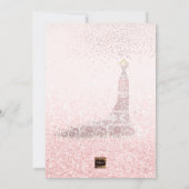 PixDezines ブライダルシャワーブラウス ピンクのドレス 招待状 (裏面)