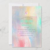 PixDezines ブラシ加工 コットンキャンディ バットミッツヴァ 招待状 (正面)