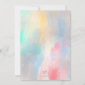 PixDezines ブラシ加工 コットンキャンディ バットミッツヴァ 招待状 (裏面)