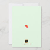 PixDezines ブランシュ & バブルリー 春の花/Coral+ミントグリーン 招待状 (裏面)