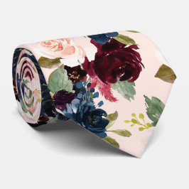 PixDezines ブルッシュバーガンディ ネイビー 花 DIY 背景 ネクタイ