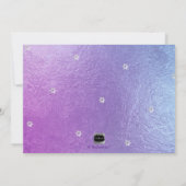 PixDezines プラチナ オンブレ ティール バー ミツバ 招待状 (裏面)