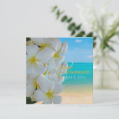 PixDezines プルメリアのレイ/ビーチ/トロピカルウェディング 招待状 (スタンド正面)