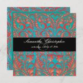 PixDezines ベリッシモ ヴィンテージ ダマスク 招待状 (正面/裏面)