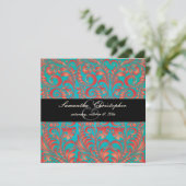 PixDezines ベリッシモ ヴィンテージ ダマスク 招待状 (スタンド正面)