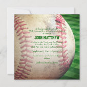 PixDezines ✡ベースボールダイヤモンド/バー（ユダヤ教の）バル・ミツバー 招待状 (裏面)