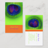 PixDezines ペコックアイ/コバルトブルー+ネオングリーン 名刺 (正面/裏面)