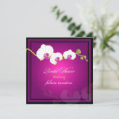 PixDezines ホワイトオーキッド / DIY イベント 招待状 (スタンド正面)