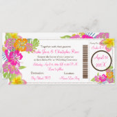 PixDezines ボーディングパス ハイビスカスレイ / DIY背景 招待状 (正面/裏面)