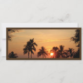 PixDezines ボーディングパス ハワイの夕焼け 招待状 (裏面)