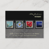 PixDezines ポートフォリオ写真テンプレート/DIY カラー 名刺 (裏面)