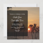PixDezines マウナケアビーチの夕焼け/オレンジ色の輝き 招待状 (裏面)