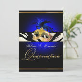 PixDezines マスカレード/キンセナラ/DIY カラー!! 招待状 (スタンド正面)