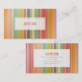 PixDezines マリブ ストライプ/ゴールド 名刺 (正面/裏面)