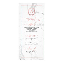 PixDezines マーブル+シャイン ローズゴールド モノグラム メニュー