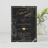 PixDezines マーブル/フェイクゴールド/エンゲージメントパーティー 招待状 (スタンド正面)