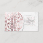 PixDezines マーブル/フラワーロック/フェイク ローズゴールド 名刺 (裏面)