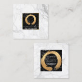 PixDezines マーブル/ライフサイクル/フェイクゴールド スクエア名刺 (正面/裏面)