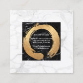 PixDezines マーブル/ライフサイクル/フェイクゴールド スクエア名刺 (裏面)