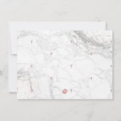 PixDezines マーブル ローズゴールド 奉献 招待状 (裏面)