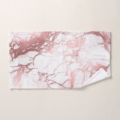 PixDezines マーブル + 偽のローズゴールドの模様 バスタオルセット (ハンドタオル)