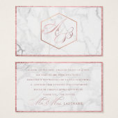 PixDezines マーブル+偽のローズゴールド スクリプト /ギフト (正面&裏面)