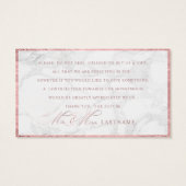 PixDezines マーブル+偽のローズゴールド スクリプト /ギフト (裏面)